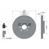TEXTAR 92129303 Bremsscheiben 2 Stück OPEL