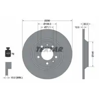 TEXTAR 92129603 Bremsscheiben 2 Stück PEUGEOT