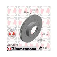 Zimmermann 590.2586.00 Bremsscheiben 2 Stück