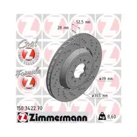 ZIMMERMANN 150.3422.70 Bremsscheiben für BMW