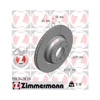 Zimmermann 150.3428.20 Bremsscheiben 2 Stück BMW