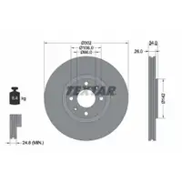 TEXTAR 92133203 Bremsscheiben 2 Stück CITROËN