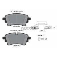 Bremsbelagsatz Scheibenbremse Textar 2626501 für Audi für VW Hinterachse