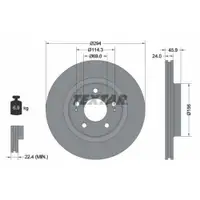 TEXTAR 92135203 Bremsscheiben 2 Stück MITSUBISHI
