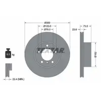 Original TEXTAR 92137705 Bremsscheiben 2 Stück vorne für BMW