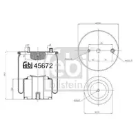 FEBI BILSTEIN 45672 Luftfederbalg für MAN