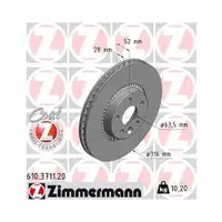 Zimmermann 610.3711.20 Bremsscheiben 2 Stück VOLVO