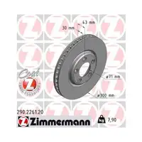 ZIMMERMANN 290.2261.20 Bremsscheiben 2 Stück für JAGUAR