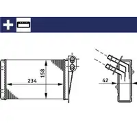 MAHLE AH 73 000S Innenraum-Wärmetauscher für RENAULT