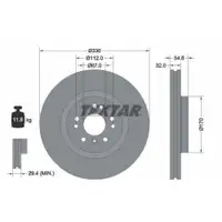 Original TEXTAR 92150605 Bremsscheiben 2 Stück vorne für MERCEDES-BENZ