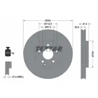 TEXTAR 92152105 Bremsscheiben 2 Stück vorne für MERCEDES-BENZ