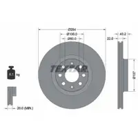 TEXTAR 92145803 Bremsscheiben 2 Stück FIAT