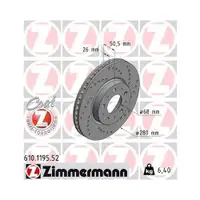Original Zimmermann 610.1195.52 Bremsscheiben 2 Stück für VOLVO