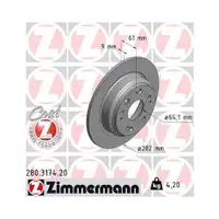 Zimmermann 280.3174.20 Bremsscheiben 2 Stück HONDA