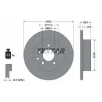 TEXTAR 92144003 Bremsscheiben 2 Stück hinten NISSAN