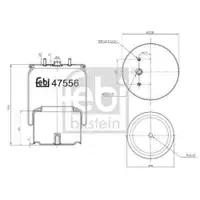 FEBI BILSTEIN 47556 Luftfederbalg für DAF