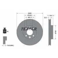 TEXTAR 92255203 Bremsscheiben 2 Stück DACIA