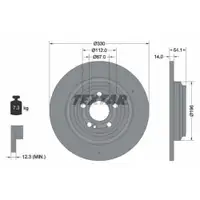 Original TEXTAR 92306905 Bremsscheiben 2 Stück hinten für MERCEDES-BENZ