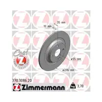 ZIMMERMANN 370.3086.20 Bremsscheiben 2 Stück für MAZDA
