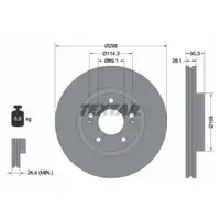 TEXTAR 92253603 Bremsscheiben 2 Stück HYUNDAI