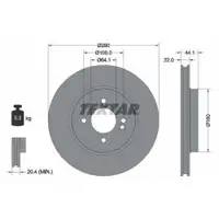 TEXTAR 92157905 Bremsscheiben 2 Stück vorne MINI