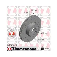 Zimmermann 150.1296.52 Bremsscheiben 2 Stück für BMW