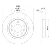Mintex MDC1665 Bremsscheiben 2 Stück MAZDA