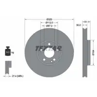 TEXTAR 92258003 Bremsscheiben 2 Stück MERCEDES-BENZ