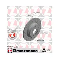Original ZIMMERMANN 400.1412.52 Bremsscheiben 2 Stück für MERCEDES-BENZ