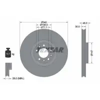 TEXTAR 92256003 Bremsscheiben 2 Stück PEUGEOT
