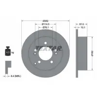 TEXTAR 92156803 Bremsscheiben 2 Stück HYUNDAI