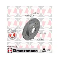 Original ZIMMERMANN 400.1402.52 Bremsscheiben 2 Stück für MERCEDES-BENZ