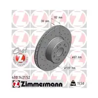 Original ZIMMERMANN 400.1421.52 Bremsscheiben 2 Stück für MERCEDES-BENZ