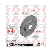 ZIMMERMANN 400.1426.52 Bremsscheiben 2 Stück für MERCEDES-BENZ