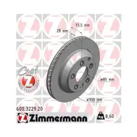 Zimmermann 600.3229.20 Bremsscheiben 2 Stück PORSCHE