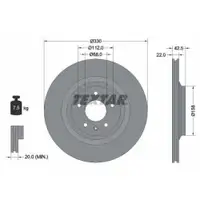 TEXTAR 92160403 Bremsscheiben 2 Stück AUDI
