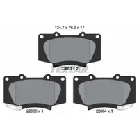 Bremsbelagsatz Scheibenbremse Textar 2266301 für Toyota Vorderachse