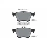 Bremsbelagsatz Scheibenbremse Textar 2238801 für VW Hinterachse