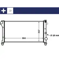MAHLE CR 1452 000S Kühlmittelkühler für FIAT