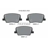 Bremsbelagsatz Scheibenbremse Textar 2078201 Q+ für Ssangyong Hinterachse
