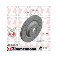 Zimmermann 400.3626.20 Bremsscheiben 2 Stück für MERCEDES-BENZ