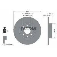TEXTAR 92164603 Bremsscheiben 2 Stück FIAT