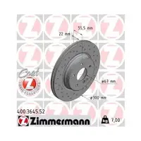 Original ZIMMERMANN 400.3645.52 Bremsscheiben 2 Stück für MERCEDES-BENZ