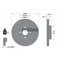 Original TEXTAR 92175903 Bremsscheiben 2 Stück vorne für MAZDA