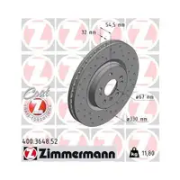 Original Zimmermann 400.3648.52 Bremsscheiben 2 Stück für MERCEDES-BENZ