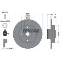 TEXTAR 92194103 Bremsscheiben 2 Stück PEUGEOT