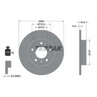 TEXTAR 92186403 Bremsscheiben 2 Stück hinten OPEL