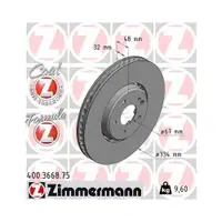 Original Zimmermann 400.3668.75 Bremsscheiben 2 Stück für MERCEDES-BENZ
