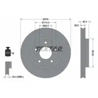 TEXTAR 92198203 Bremsscheiben 2 Stück vorne MITSUBISHI