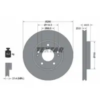 TEXTAR 92243103 Bremsscheiben 2 Stück vorne für HYUNDAI